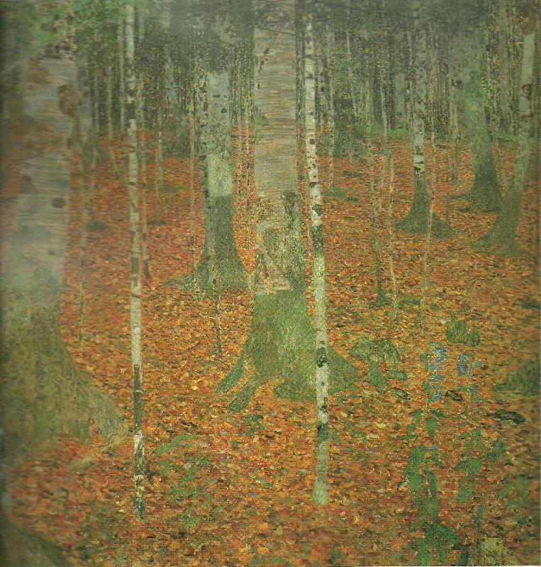Gustav Klimt bondgard med bjorkar oil painting picture